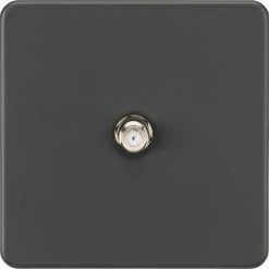 Knightsbridge SF0150AT 1-Gang F-Type Satellite Socket Anthracite