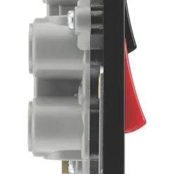 British General Evolve 45A 2-Gang 2-Pole Cooker Switch & 13A DP Switched Socket Grey With LED With Black Inserts -British General Shop 151PX A5