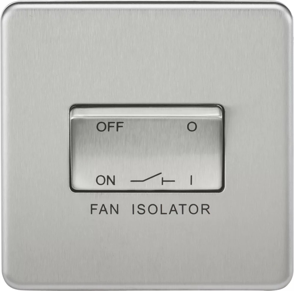Knightsbridge SF1100BC 10AX 1-Gang TP Fan Isolator Switch Brushed Chrome 3 Knightsbridge SF1100BC 10AX 1-Gang TP Fan Isolator Switch Brushed Chrome