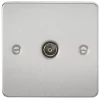 Knightsbridge FP0100BC 1-Gang Coaxial TV Socket Brushed Chrome 2 Knightsbridge FP0100BC 1-Gang Coaxial TV Socket Brushed Chrome -British General Shop 153TX P