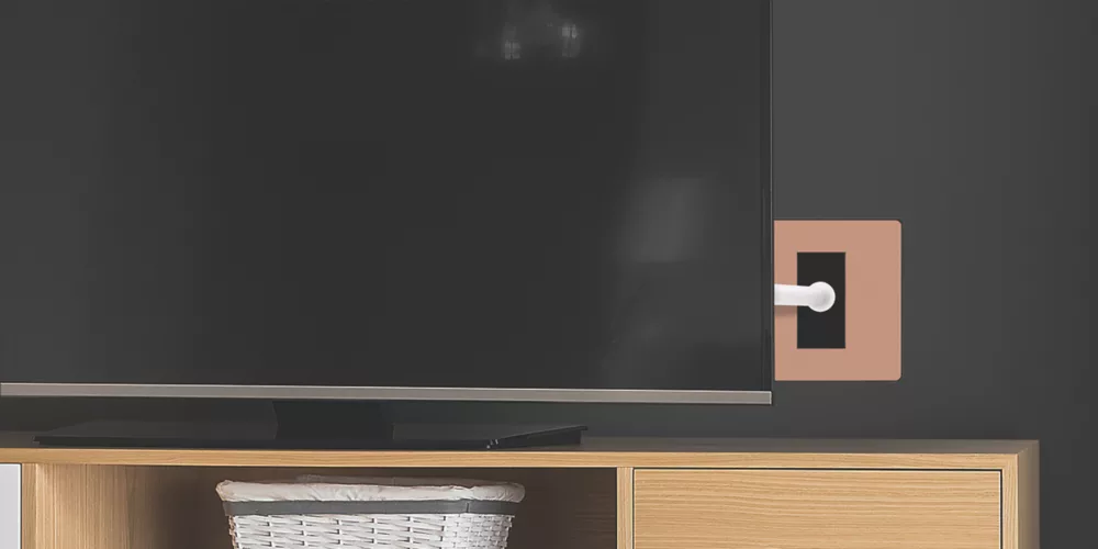 British General Evolve 1-Gang Coaxial TV / FM Socket Copper With Black Inserts 9 British General Evolve 1-Gang Coaxial TV / FM Socket Copper With Black Inserts - Image 7