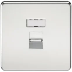 Knightsbridge SFRJ45PC RJ45 Ethernet Socket Polished Chrome