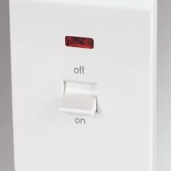 MK Logic Plus 50A 2-Gang DP Control Switch White With Neon