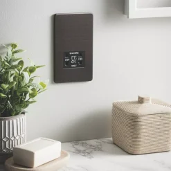 Knightsbridge SF8900SB 2-Gang Dual Voltage Shaver Socket 115 V / 230V Smoked Bronze With Black Inserts -British General Shop 161TY A2