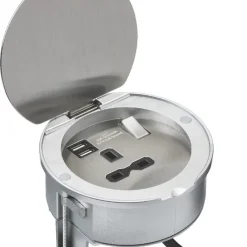 Knightsbridge SKR003A 13A 1-Gang SP Switched USB Socket + 2.4A 2-Outlet Type A USB Charger Stainless Steel 7 Knightsbridge SKR003A 13A 1-Gang SP Switched USB Socket + 2.4A 2-Outlet Type A USB Charger Stainless Steel -British General Shop 161VF A2