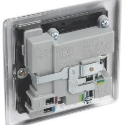 British General Nexus Metal 13A 1-Gang SP Switched Socket + 2.1A 2-Outlet Type A USB Charger Brushed Steel With Black Inserts 8 British General Nexus Metal 13A 1-Gang SP Switched Socket + 2.1A 2-Outlet Type A USB Charger Brushed Steel With Black Inserts -British General Shop 164XG A2