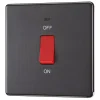 LAP 45A 1-Gang DP Cooker Switch Slate Grey With LED