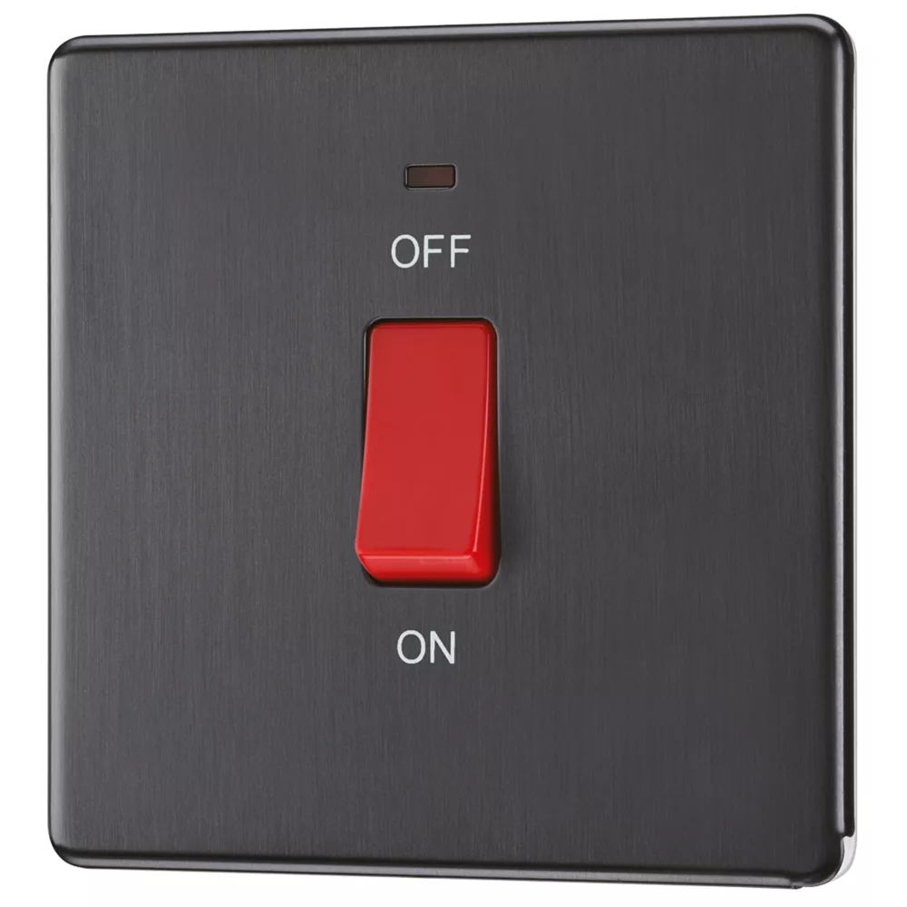 LAP 45A 1-Gang DP Cooker Switch Slate Grey With LED 3 LAP 45A 1-Gang DP Cooker Switch Slate Grey With LED