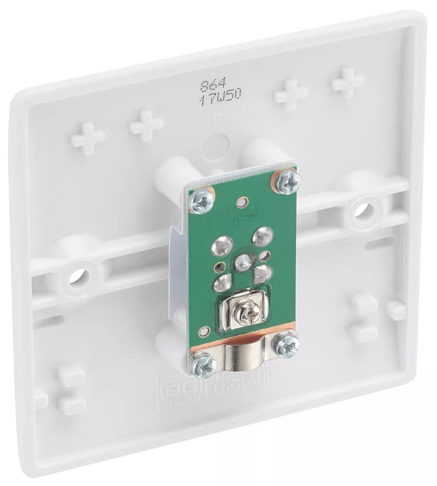 British General 800 Series 1-Gang F-Type Satellite Socket White 5 British General 800 Series 1-Gang F-Type Satellite Socket White - Image 3