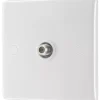 British General 800 Series 1-Gang F-Type Satellite Socket White