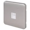 Schneider Electric Lisse Deco Master Telephone Socket Brushed Stainless Steel With White Inserts -British General Shop 169FF P