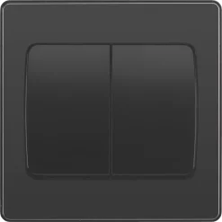 British General Evolve 20 A 16AX 2-Gang 2-Way Wide Rocker Light Switch Black With Black Inserts 11 British General Evolve 20 A 16AX 2-Gang 2-Way Wide Rocker Light Switch Black With Black Inserts -British General Shop 170PY A2
