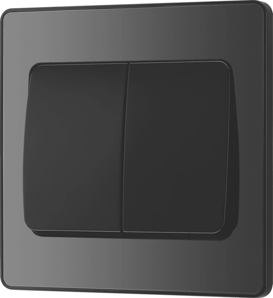 British General Evolve 20 A 16AX 2-Gang 2-Way Wide Rocker Light Switch Black With Black Inserts 6 British General Evolve 20 A 16AX 2-Gang 2-Way Wide Rocker Light Switch Black With Black Inserts - Image 4