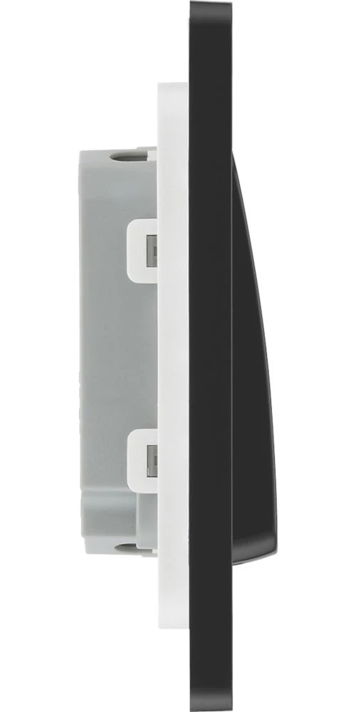 British General Evolve 20 A 16AX 2-Gang 2-Way Wide Rocker Light Switch Black With Black Inserts 8 British General Evolve 20 A 16AX 2-Gang 2-Way Wide Rocker Light Switch Black With Black Inserts - Image 6