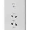 Crabtree Instinct 2-Gang Dual Voltage Shaver Socket 115 / 230V White -British General Shop 173HV P