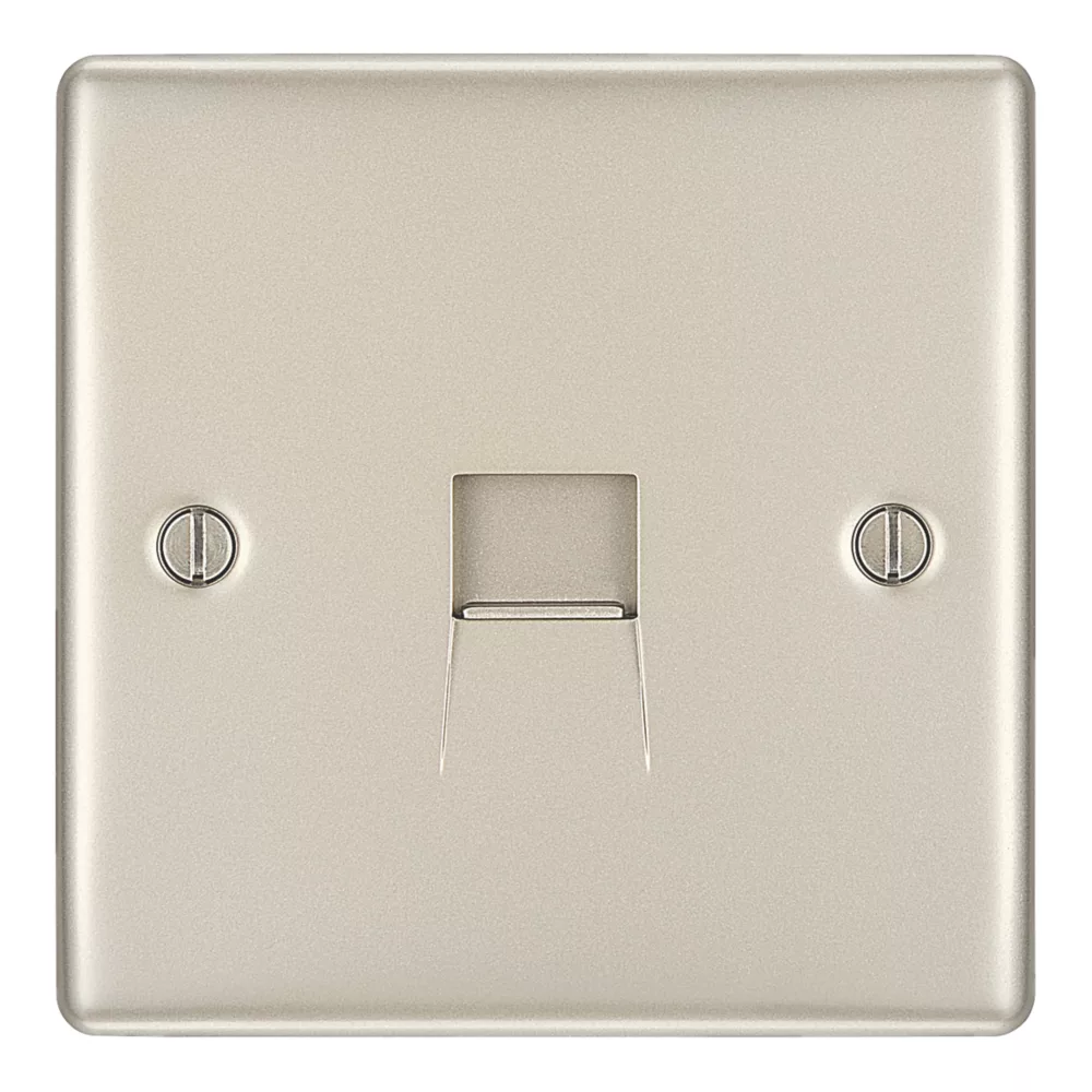 British General Nexus Metal Master Telephone Socket Pearl Nickel With Colour-Matched Inserts 5 British General Nexus Metal Master Telephone Socket Pearl Nickel With Colour-Matched Inserts - Image 3