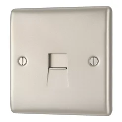 British General Nexus Metal Master Telephone Socket Pearl Nickel With Colour-Matched Inserts 12 British General Nexus Metal Master Telephone Socket Pearl Nickel With Colour-Matched Inserts -British General Shop 173XG A3