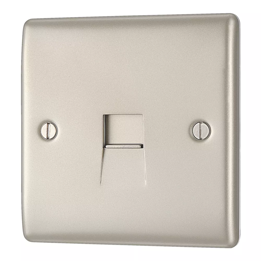 British General Nexus Metal Master Telephone Socket Pearl Nickel With Colour-Matched Inserts 6 British General Nexus Metal Master Telephone Socket Pearl Nickel With Colour-Matched Inserts - Image 4