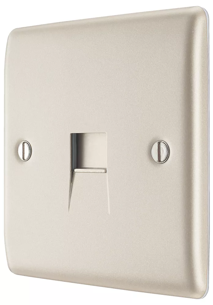 British General Nexus Metal Master Telephone Socket Pearl Nickel With Colour-Matched Inserts 3 British General Nexus Metal Master Telephone Socket Pearl Nickel With Colour-Matched Inserts