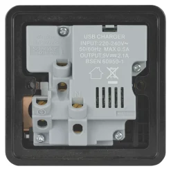 Schneider Electric Lisse Deco 13A 1-Gang SP Switched Socket + 2.1A 2-Outlet Type A USB Charger Polished Chrome With Black Inserts 9 Schneider Electric Lisse Deco 13A 1-Gang SP Switched Socket + 2.1A 2-Outlet Type A USB Charger Polished Chrome With Black Inserts -British General Shop 175FF A3