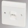 MK Logic Plus 1-Gang Coaxial TV / FM Socket White -British General Shop 17767 P