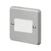 MK Contoura 10A 3-Gang 2-Way Switch Grey With White Inserts -British General Shop 181RG P