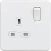 Knightsbridge SFR7000MW 13A 1-Gang DP Switched Single Socket Matt White With White Inserts 2 Knightsbridge SFR7000MW 13A 1-Gang DP Switched Single Socket Matt White With White Inserts -British General Shop 184TY P