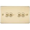 Knightsbridge FP4TOGBB 10AX 4-Gang 2-Way Light Switch Brushed Brass 2 Knightsbridge FP4TOGBB 10AX 4-Gang 2-Way Light Switch Brushed Brass -British General Shop 187TY P