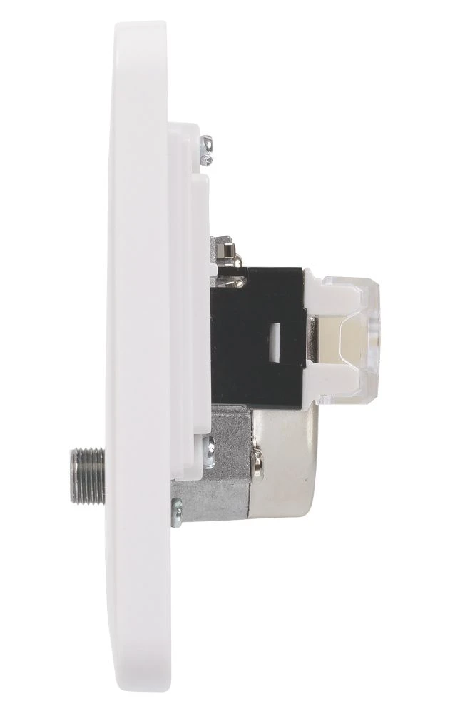 Schneider Electric Lisse 2-Gang Quadruplex Multimedia Socket White With White Inserts 5 Schneider Electric Lisse 2-Gang Quadruplex Multimedia Socket White With White Inserts - Image 3