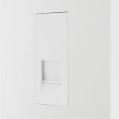 British General Evolve Slave Telephone Socket Pearlescent White With White Inserts