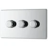 LAP 3-Gang 2-Way LED Dimmer Switch Polished Chrome -British General Shop 195KJ P