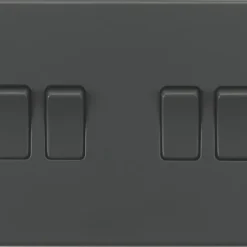 Knightsbridge SF4100AT 10AX 4-Gang 2-Way Light Switch Anthracite