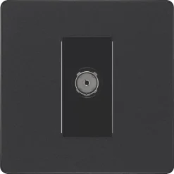 British General Evolve 1-Gang Coaxial TV / FM Socket Matt Black With Black Inserts 11 British General Evolve 1-Gang Coaxial TV / FM Socket Matt Black With Black Inserts -British General Shop 199RF A2