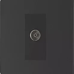 British General Evolve 1-Gang Coaxial TV / FM Socket Matt Black With Black Inserts 12 British General Evolve 1-Gang Coaxial TV / FM Socket Matt Black With Black Inserts -British General Shop 199RF A3