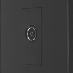 British General Evolve 1-Gang Coaxial TV / FM Socket Matt Black With Black Inserts