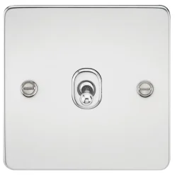 Knightsbridge FP12TOGPC 10AX 1-Gang Intermediate Switch Polished Chrome With Colour-Matched Inserts