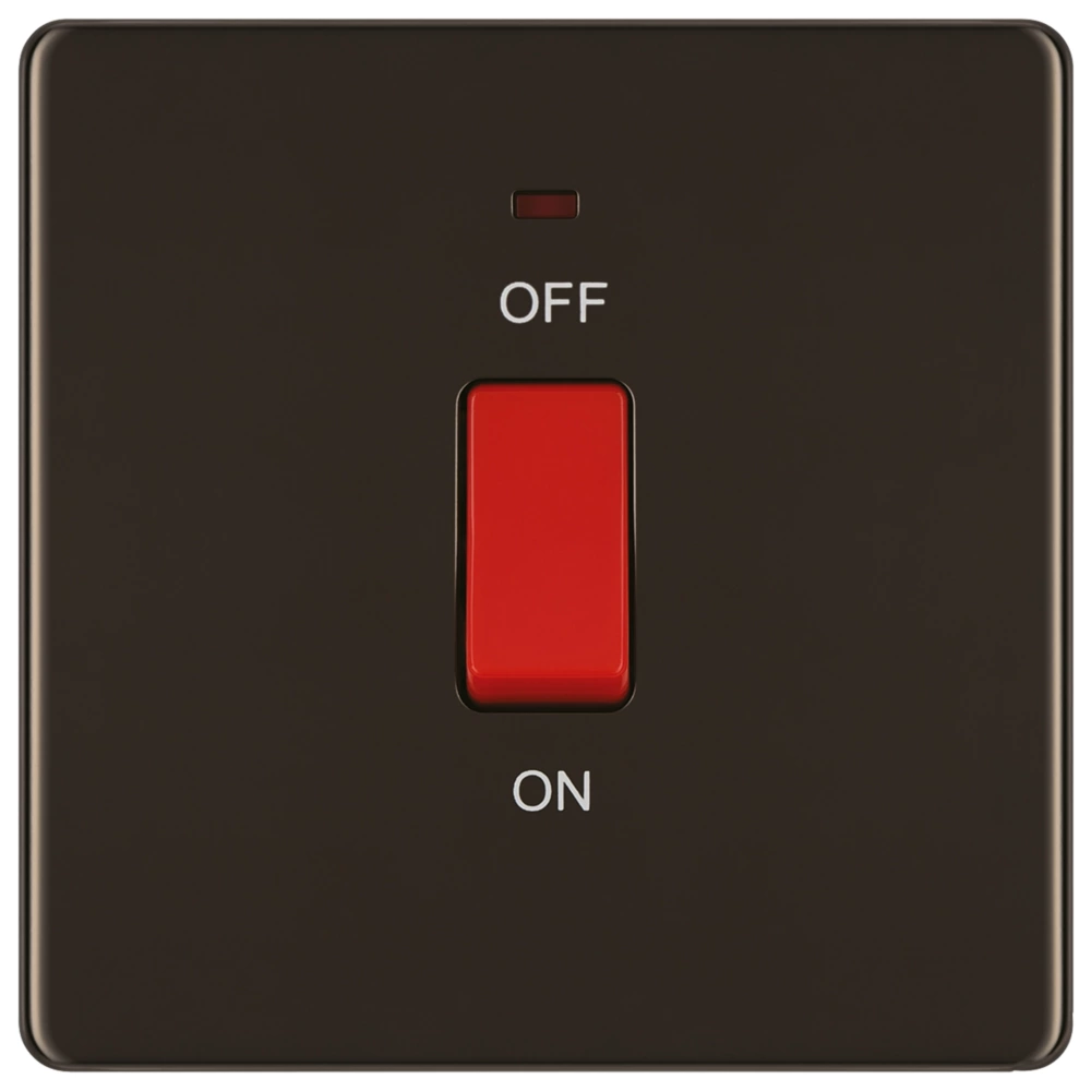 LAP 45A 1-Gang DP Cooker Switch Black Nickel With LED 4 LAP 45A 1-Gang DP Cooker Switch Black Nickel With LED - Image 2