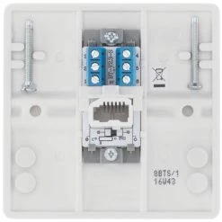 British General 800 Series Slave Telephone Socket White -British General Shop 203HV A3