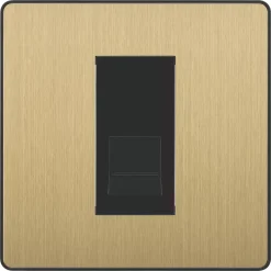 British General Evolve Slave Telephone Socket Satin Brass With Black Inserts 11 British General Evolve Slave Telephone Socket Satin Brass With Black Inserts -British General Shop 203RF A2