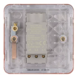 Schneider Electric Lisse Deco 1-Gang 2-Way LED Dimmer Switch Copper -British General Shop 205HX A3