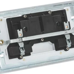 Knightsbridge SFR9000MW 13A 2-Gang DP Switched Double Socket Matt White With White Inserts 8 Knightsbridge SFR9000MW 13A 2-Gang DP Switched Double Socket Matt White With White Inserts -British General Shop 206TY A2