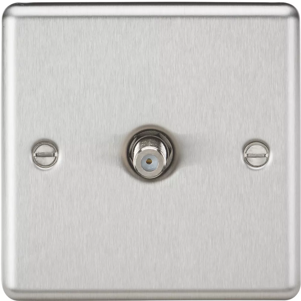 Knightsbridge CL015BC 1-Gang F-Type Satellite Socket Brushed Chrome 3 Knightsbridge CL015BC 1-Gang F-Type Satellite Socket Brushed Chrome
