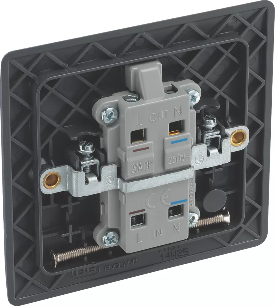 British General 20A 1-Gang DP Control Switch Graphite With LED 5 British General 20A 1-Gang DP Control Switch Graphite With LED - Image 3