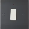 British General 20A 1-Gang DP Control Switch Graphite With LED -British General Shop 212XF P