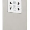 MK Edge 2-Gang Dual Voltage Shaver Socket 115 / 230V Brushed Stainless Steel With White Inserts 2 MK Edge 2-Gang Dual Voltage Shaver Socket 115 / 230V Brushed Stainless Steel With White Inserts -British General Shop 214FF P