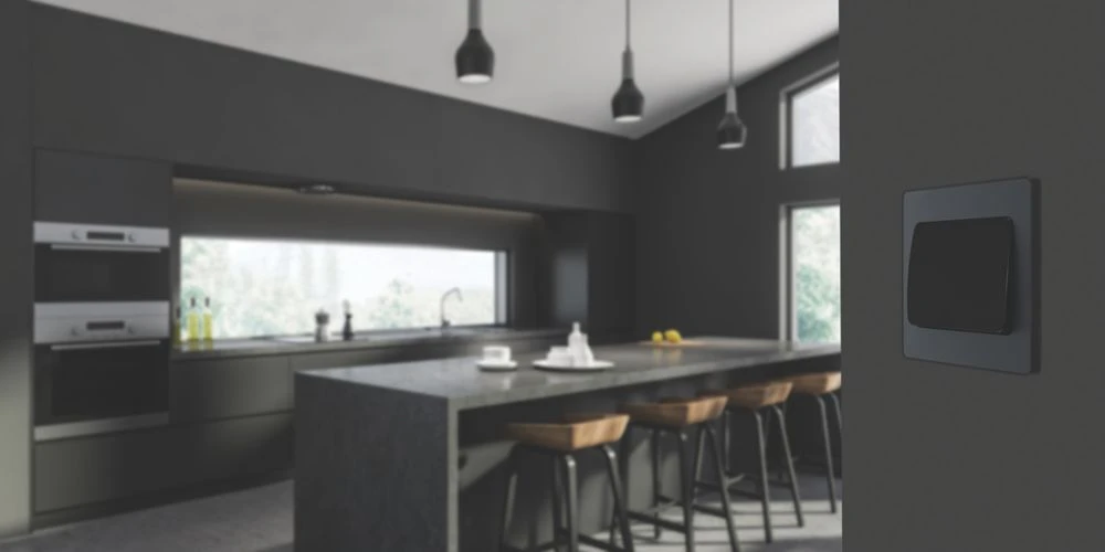 British General Evolve 20 A 16AX 1-Gang 2-Way Wide Rocker Light Switch Grey With Black Inserts 9 British General Evolve 20 A 16AX 1-Gang 2-Way Wide Rocker Light Switch Grey With Black Inserts - Image 7