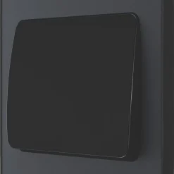 British General Evolve 20 A 16AX 1-Gang 2-Way Wide Rocker Light Switch Grey With Black Inserts