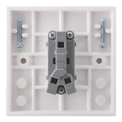 British General 900 Series 10AX 1-Gang 2-Way &apos;Press&apos; Retractive Switch White -British General Shop 21849 A3