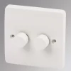 MK Logic Plus 2-Gang 2-Way Dimmer Switch White 2 MK Logic Plus 2-Gang 2-Way Dimmer Switch White -British General Shop 21959 P