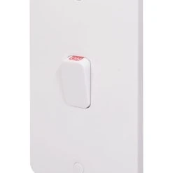 Schneider Electric Lisse 50A 2-Gang DP Cooker Switch White With LED